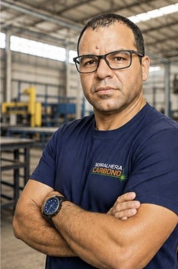 Ercio Costa, fundador da Serralheria Carbono, na oficina